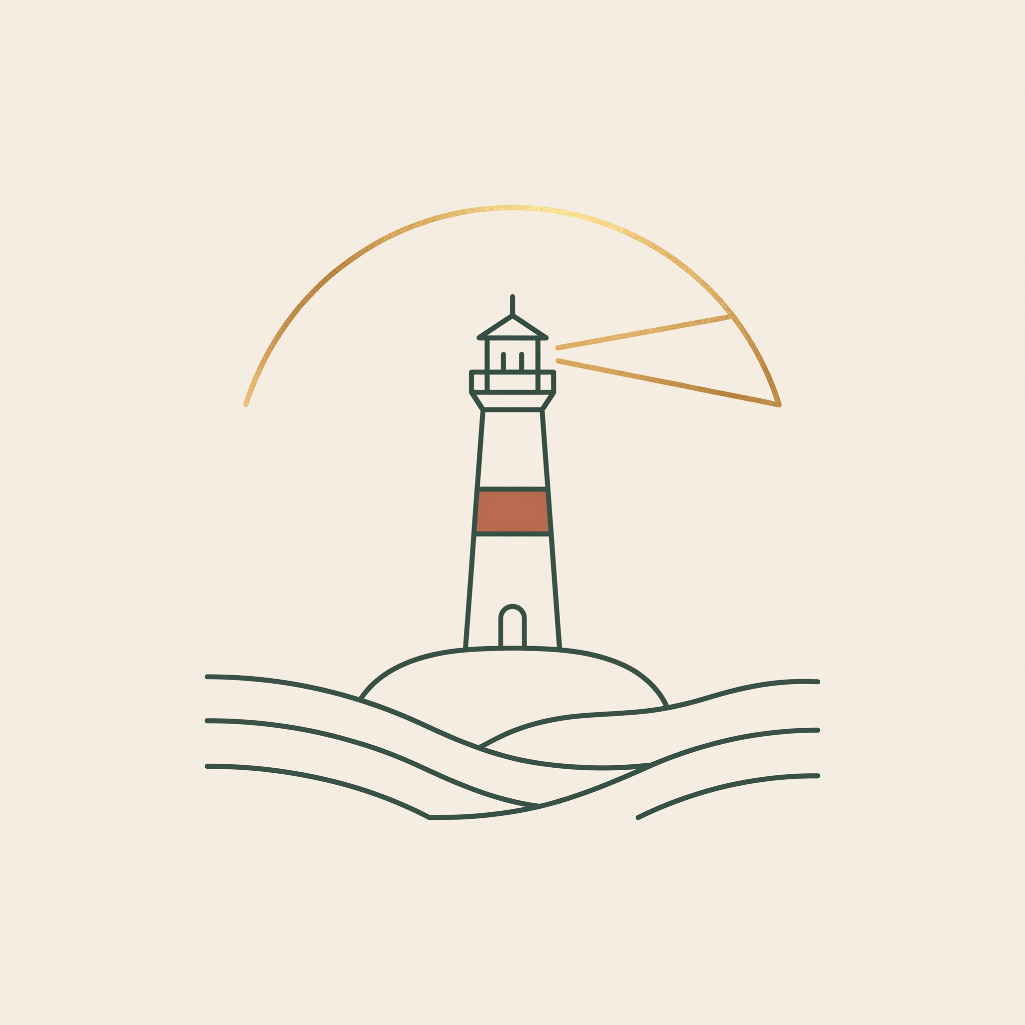 The Signal current — a lighthouse with a steady gold beam
