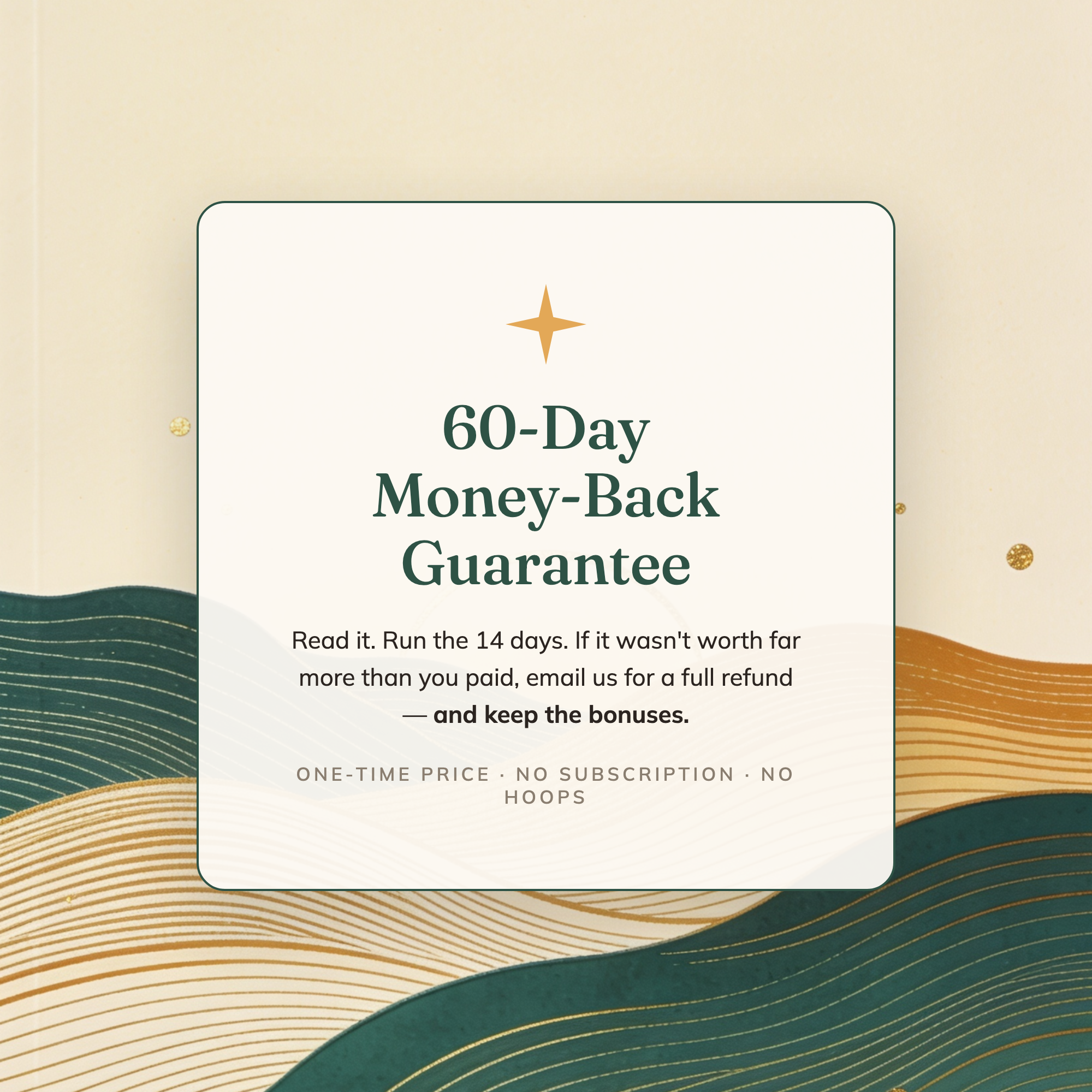 The 60-day money-back guarantee
